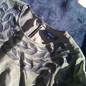 Madewell Olive Green Shift Dress